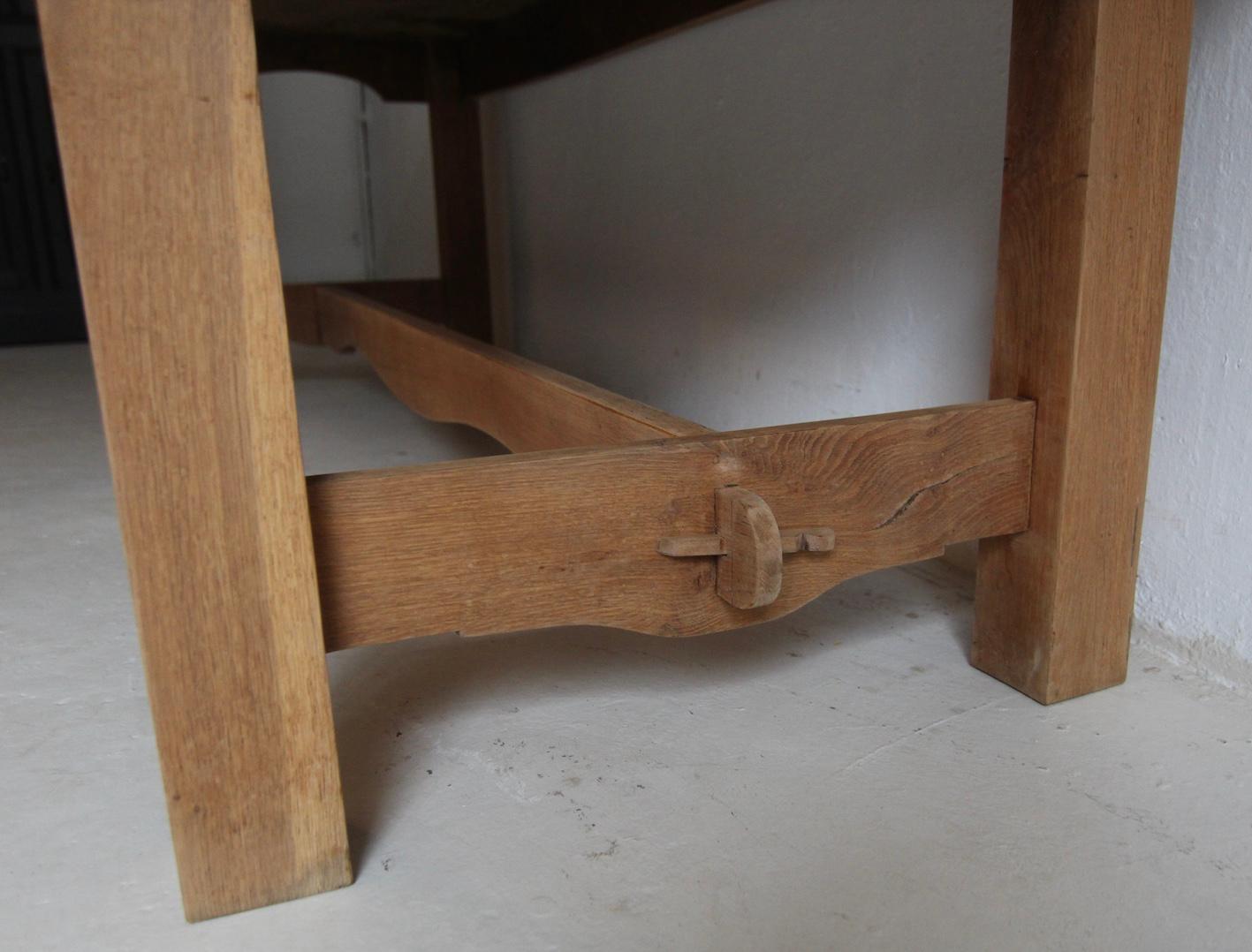 20th Century Oak Farm Dining Table 7