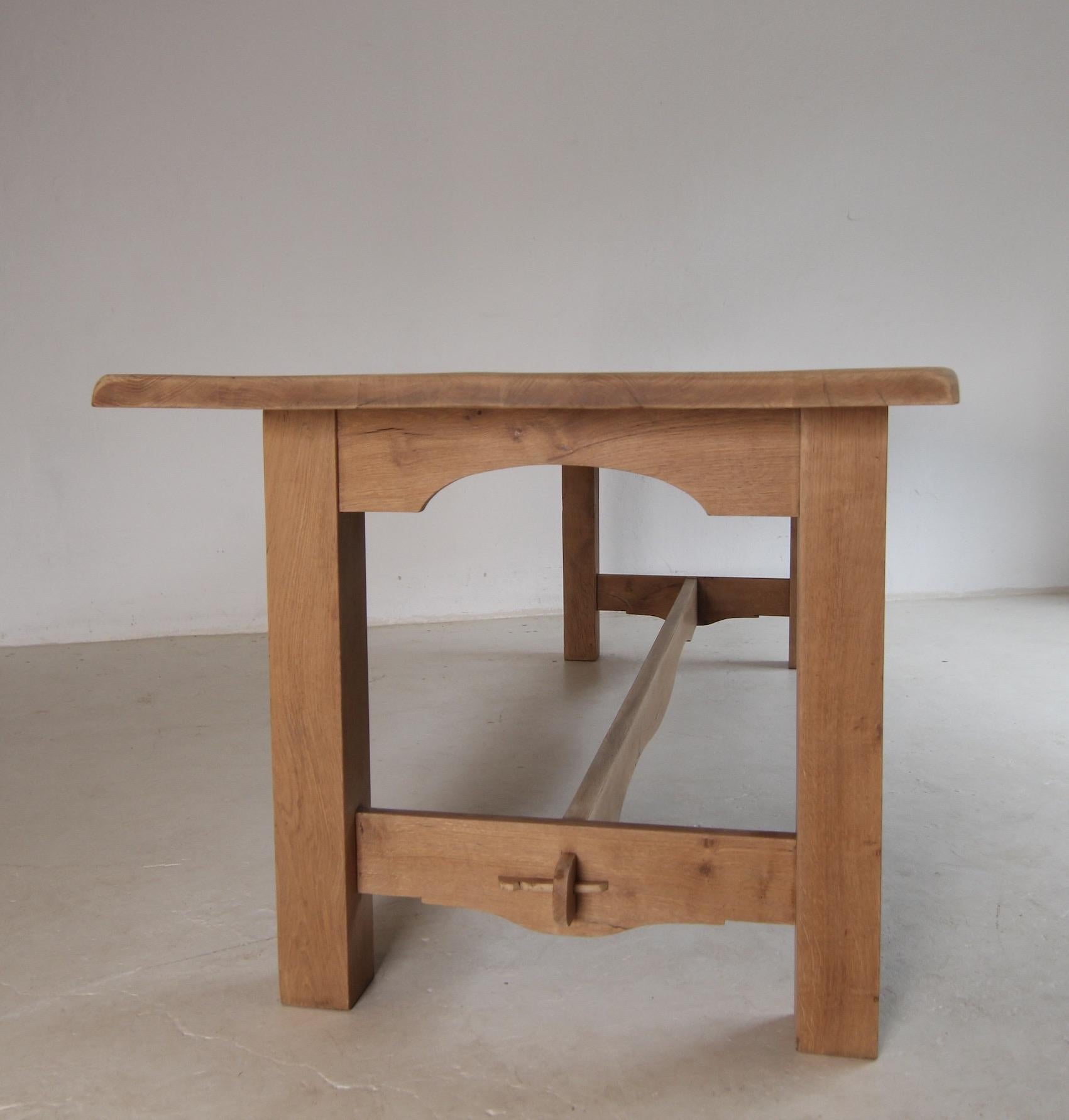 20th Century Oak Farm Dining Table 9