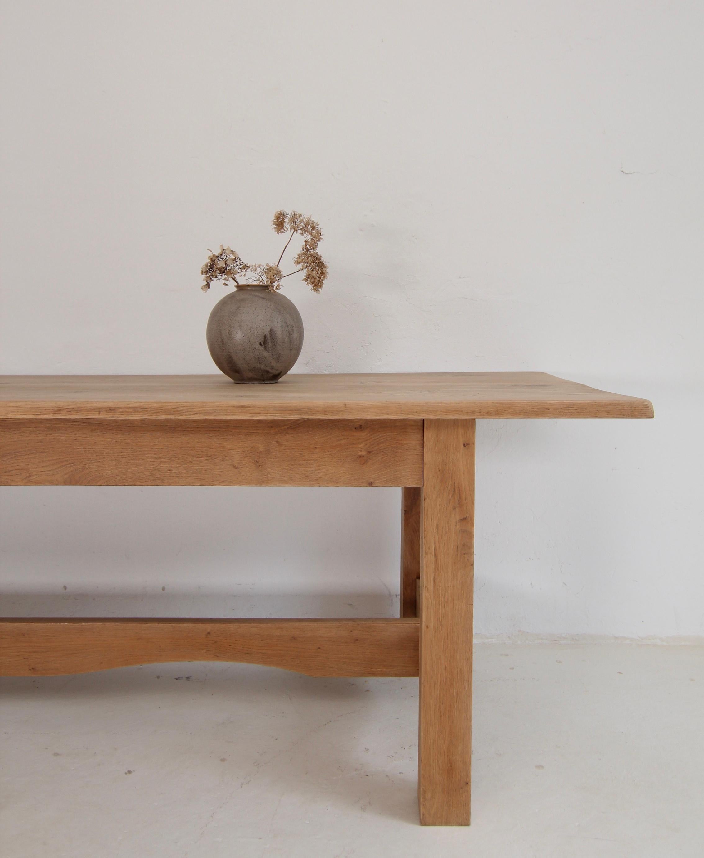 20th Century Oak Farm Dining Table 1