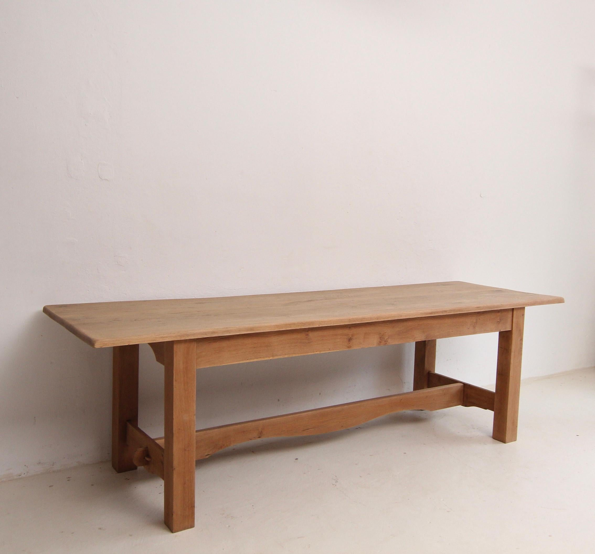20th Century Oak Farm Dining Table 3