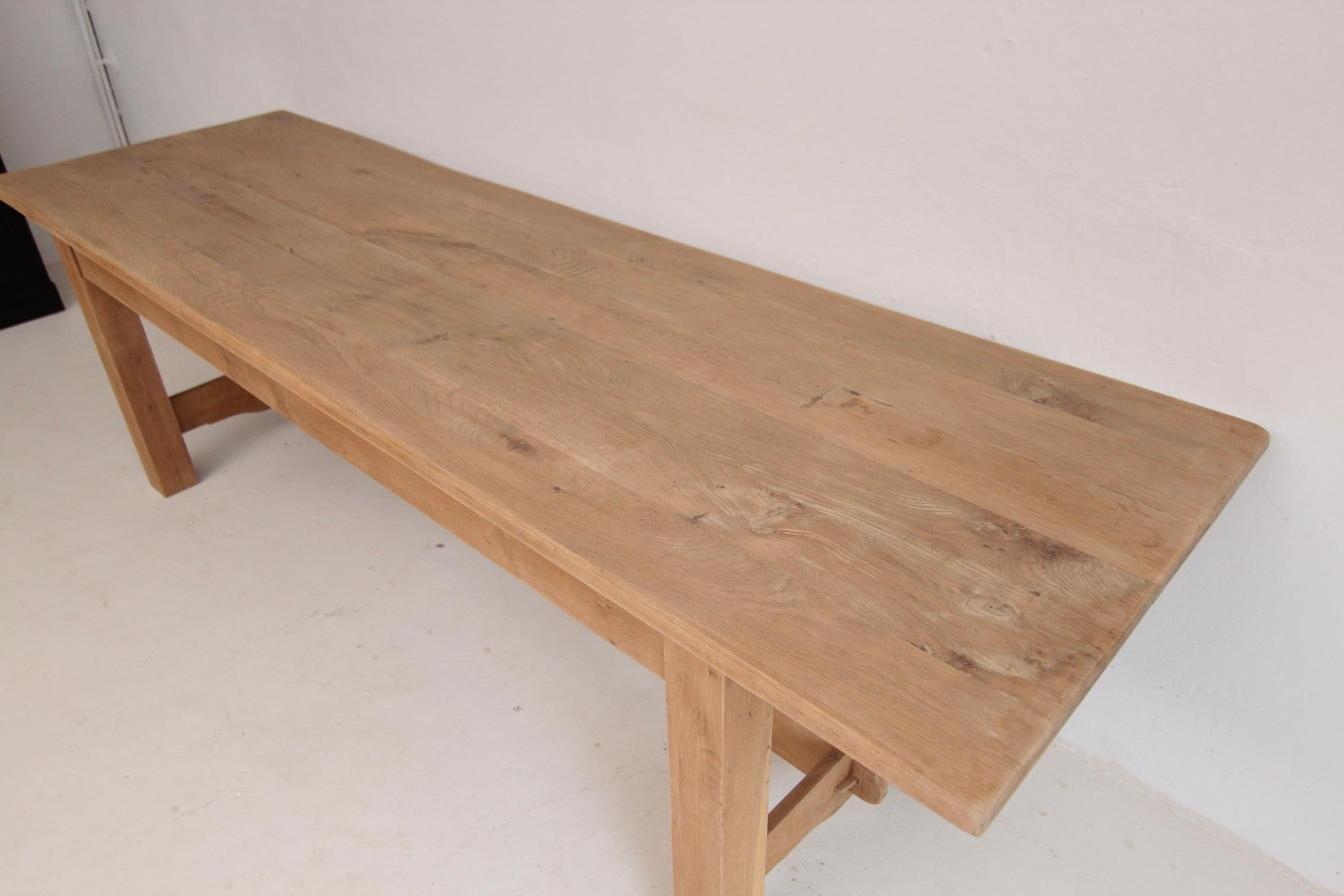 20th Century Oak Farm Dining Table 4