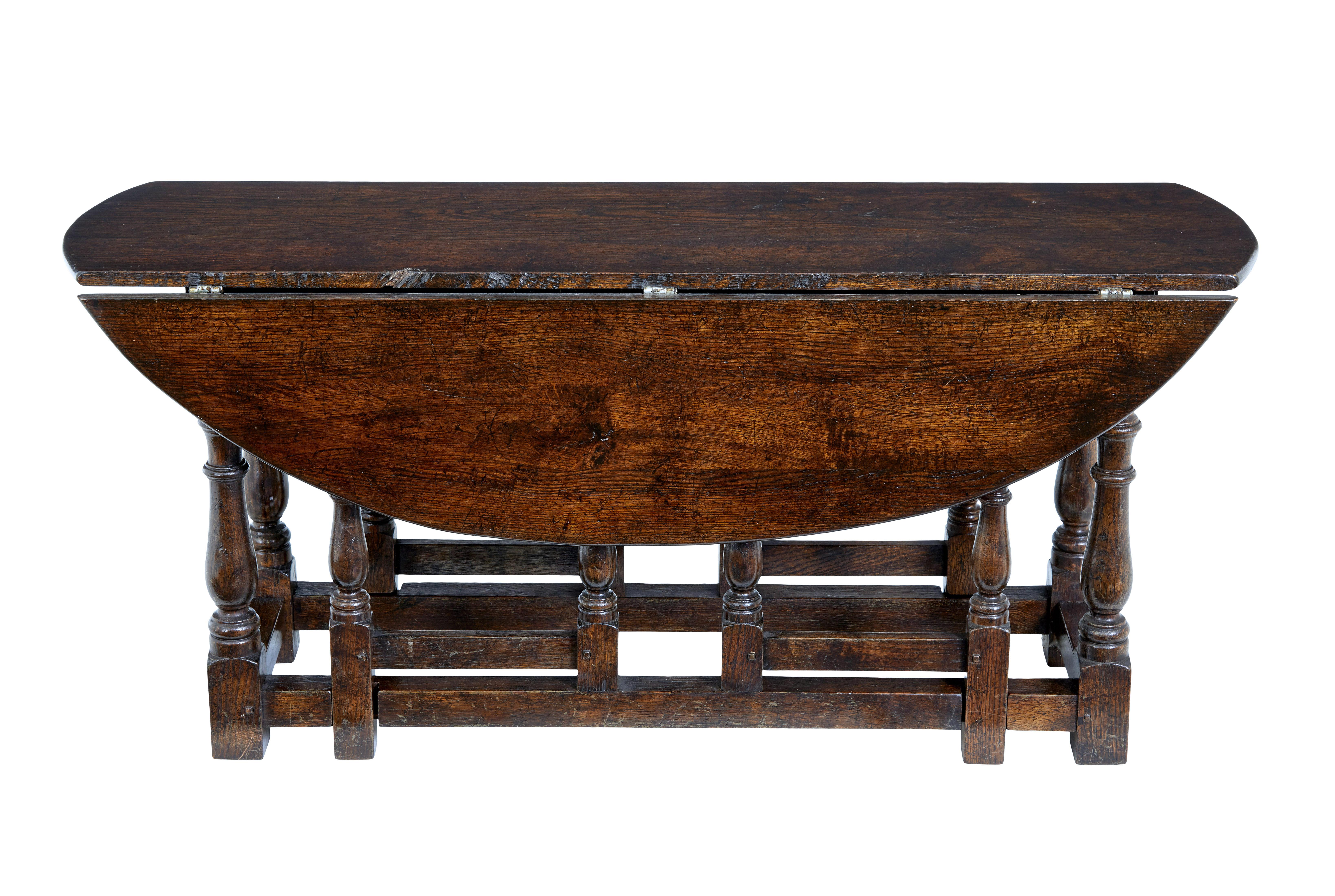 20th Century 20th century oak Georgian style oak gateleg table For Sale