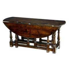 Retro 20th Century Oak Georgian Style Oak Gateleg Table