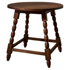 20th Century oak side table by Charles Dudouyt