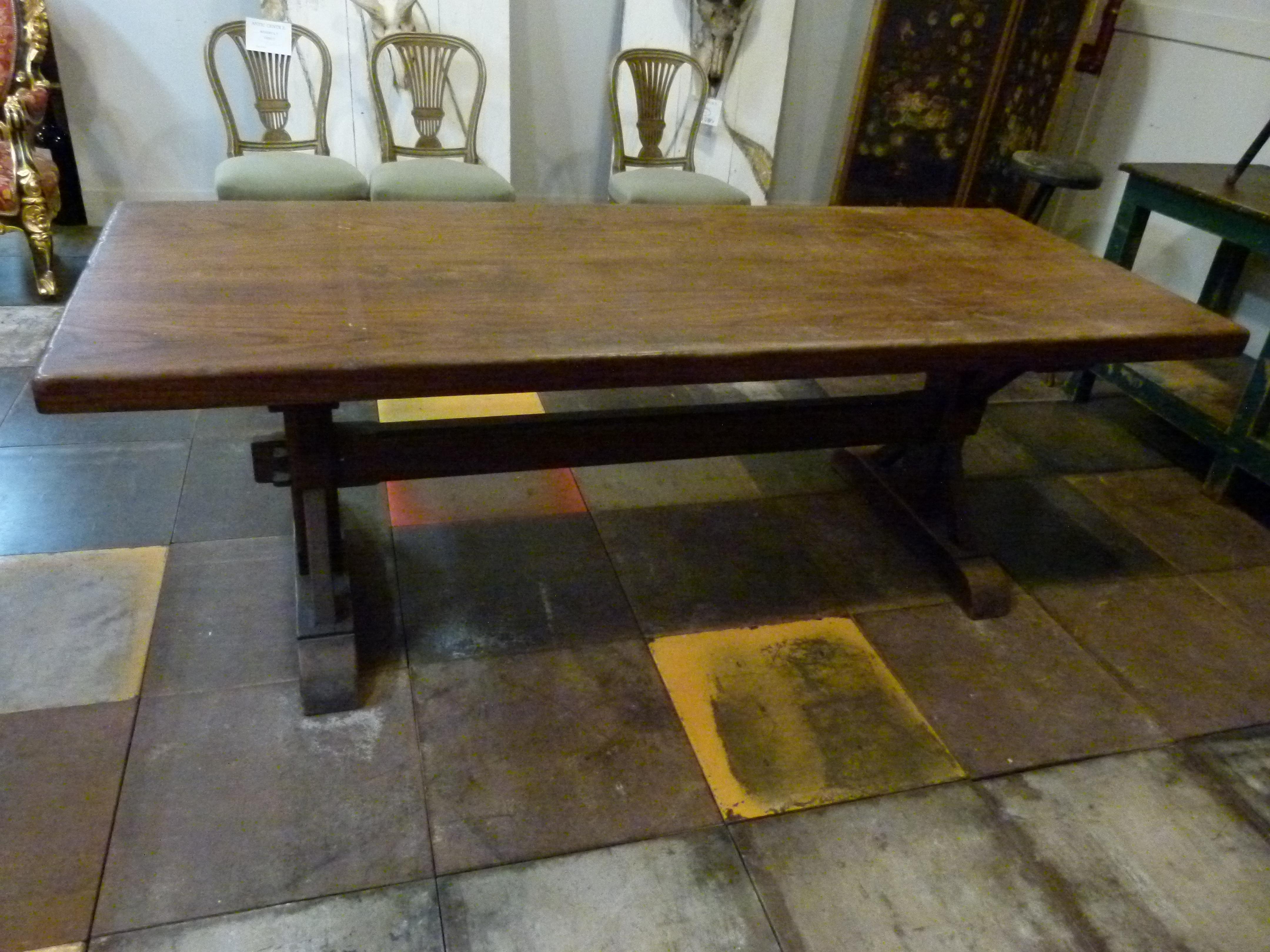 Other 20th Century Oak Monastery Style Table, France