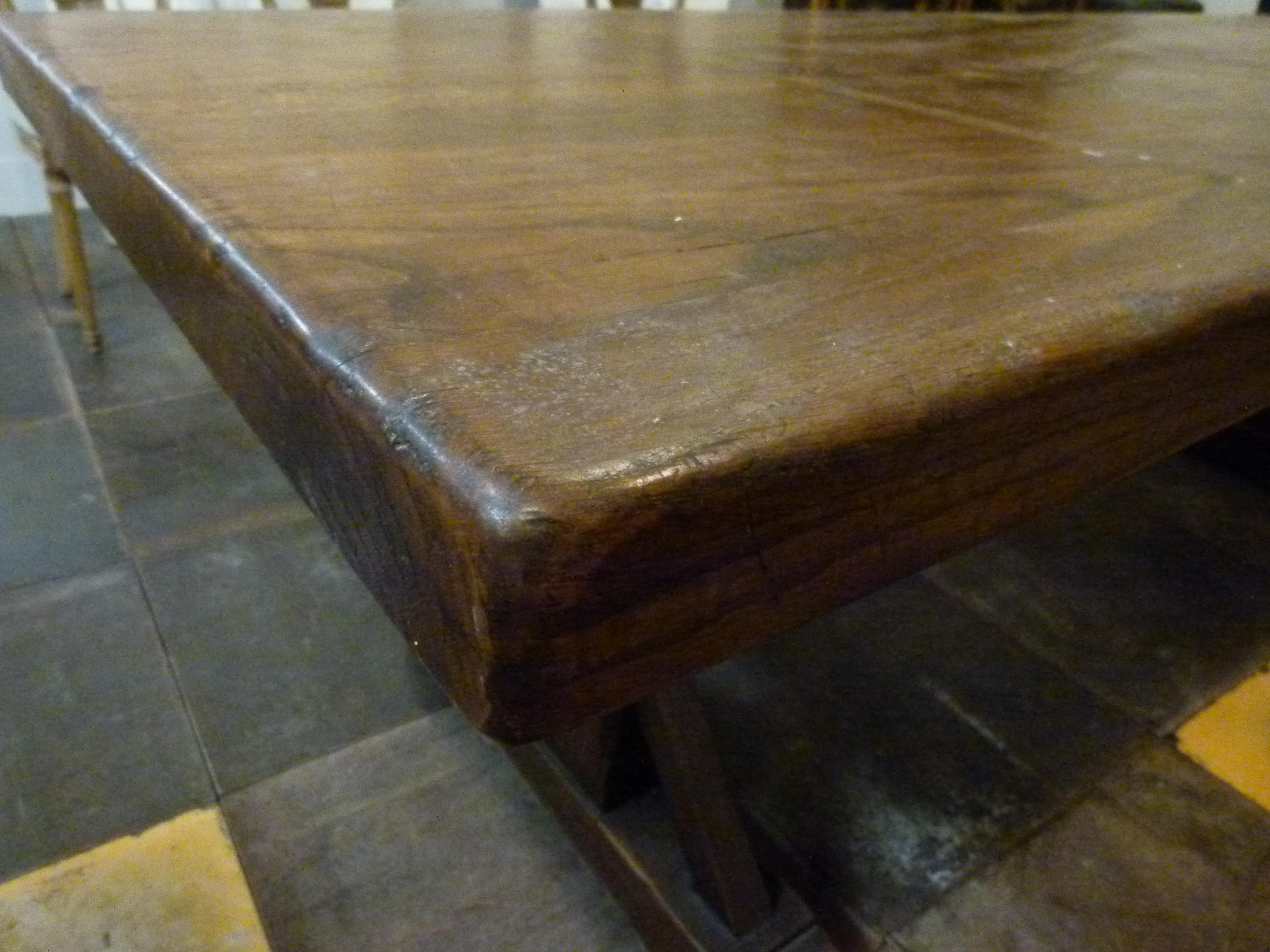 20th Century Oak Monastery Style Table, France 1