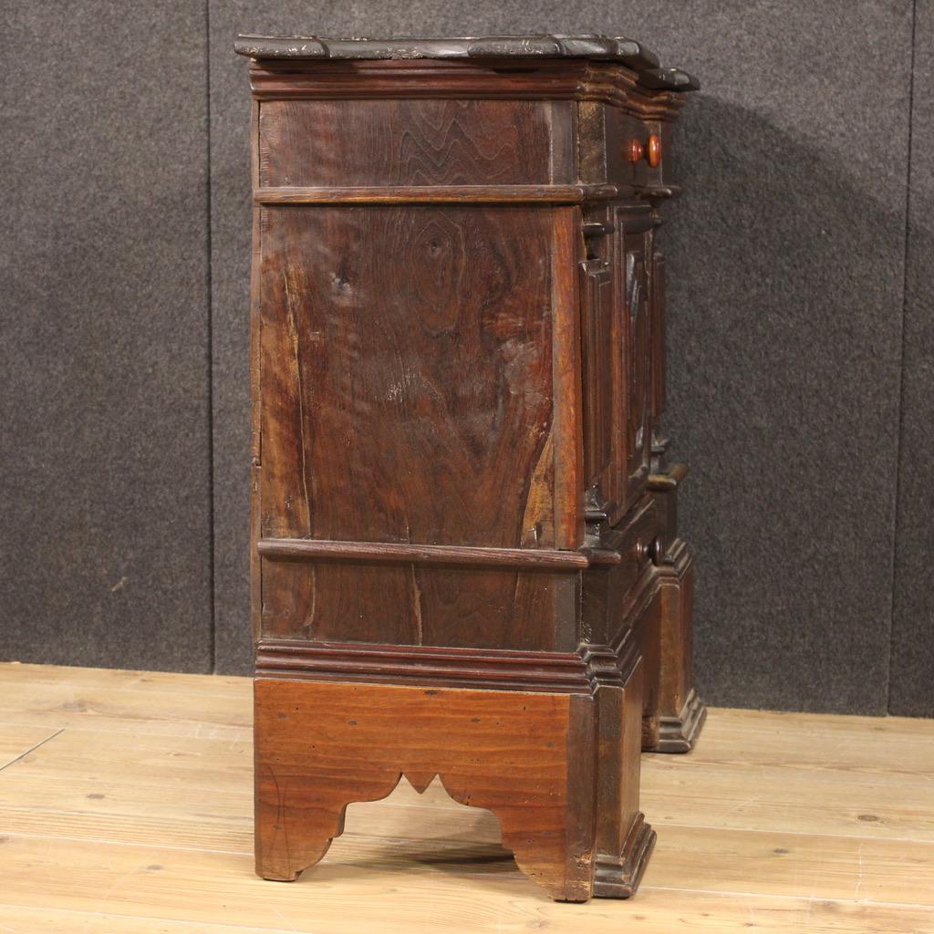  20th Century oak, walnut and fruitwood Italian Louis XIV Style Cabinet, 1950s For Sale 7