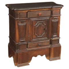 Used  20th Century oak, walnut and fruitwood Italian Louis XIV Style Cabinet, 1950s