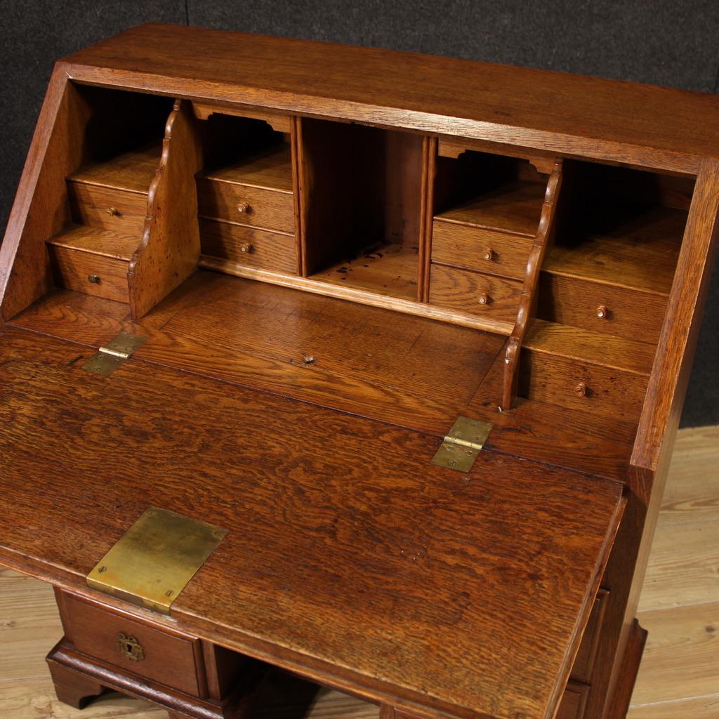 20th Century Oak Wood Dutch Bureau Desk, 1920 For Sale 6