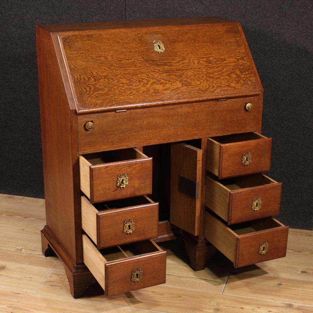 Early 20th Century 20th Century Oak Wood Dutch Bureau Desk, 1920 For Sale