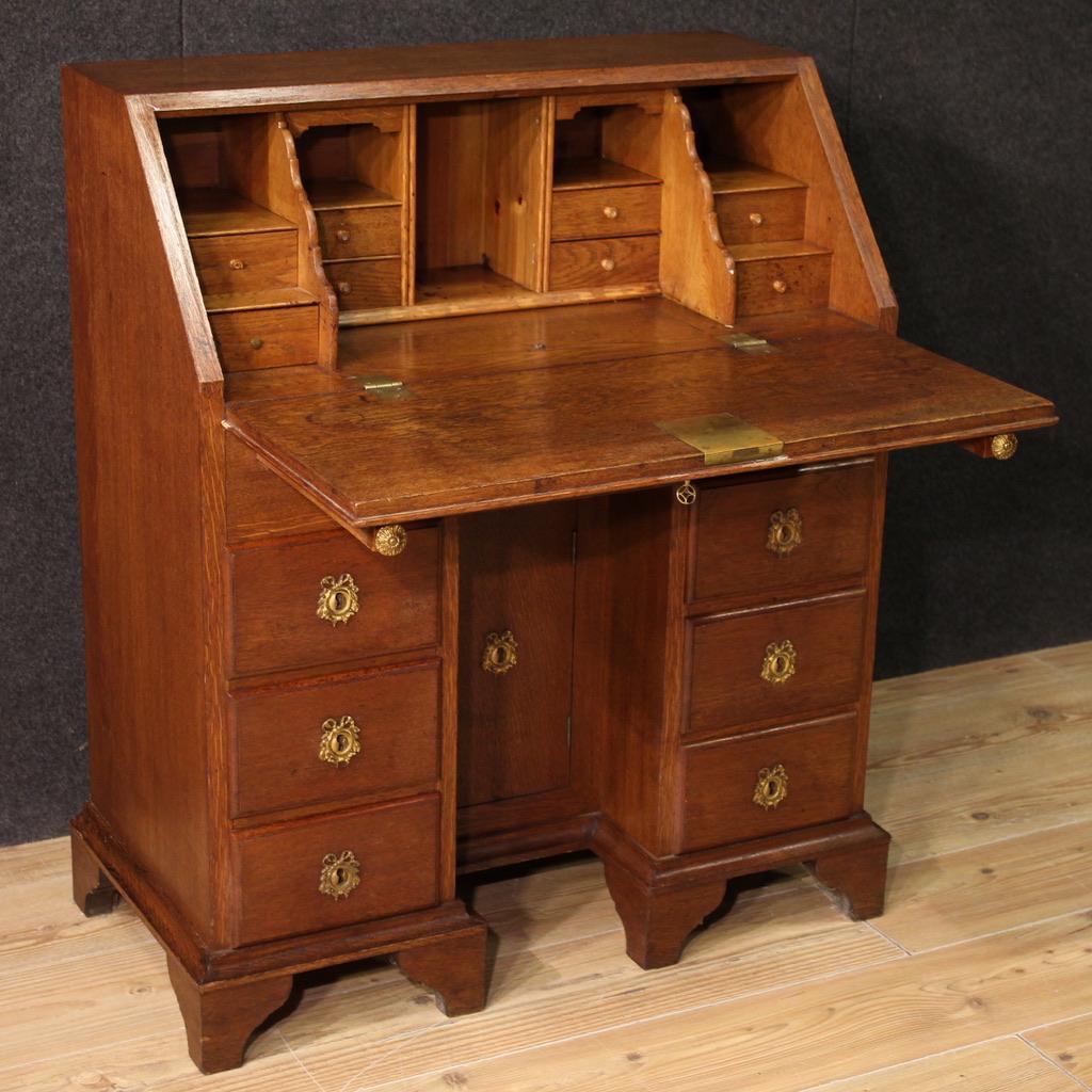 20th Century Oak Wood Dutch Bureau Desk, 1920 For Sale 4