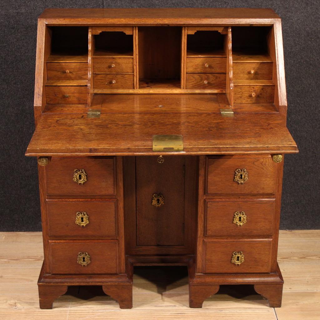 20th Century Oak Wood Dutch Bureau Desk, 1920 For Sale 5