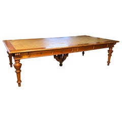 Antique 20th Century Oak Writing Table, 1901