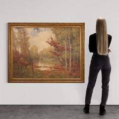 Peinture de paysage italienne du XXe siècle, à l'huile sur panneau, signée et datée, 1940