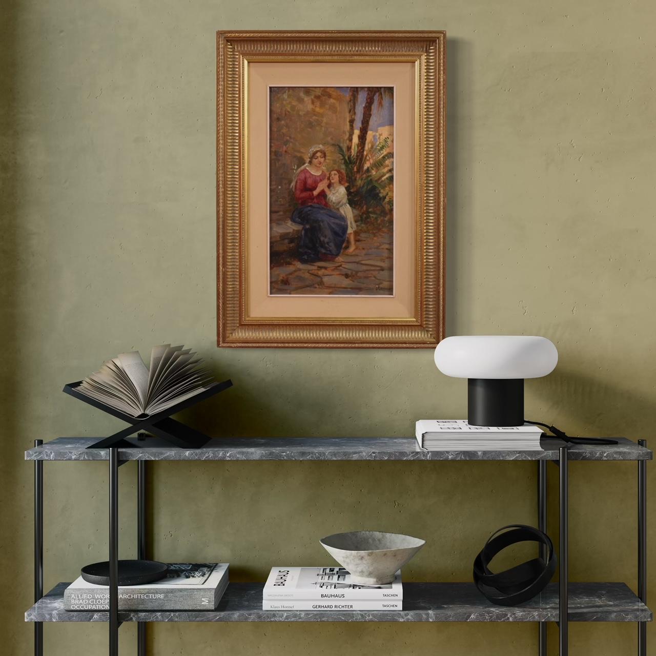 20. Jahrhundert Öl auf Karton Italienisch Signiert Grassis G Gemälde, 1920 im Angebot 3