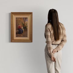 20th Century Oil on Board Italian Signed Grassis G Painting, 1920s