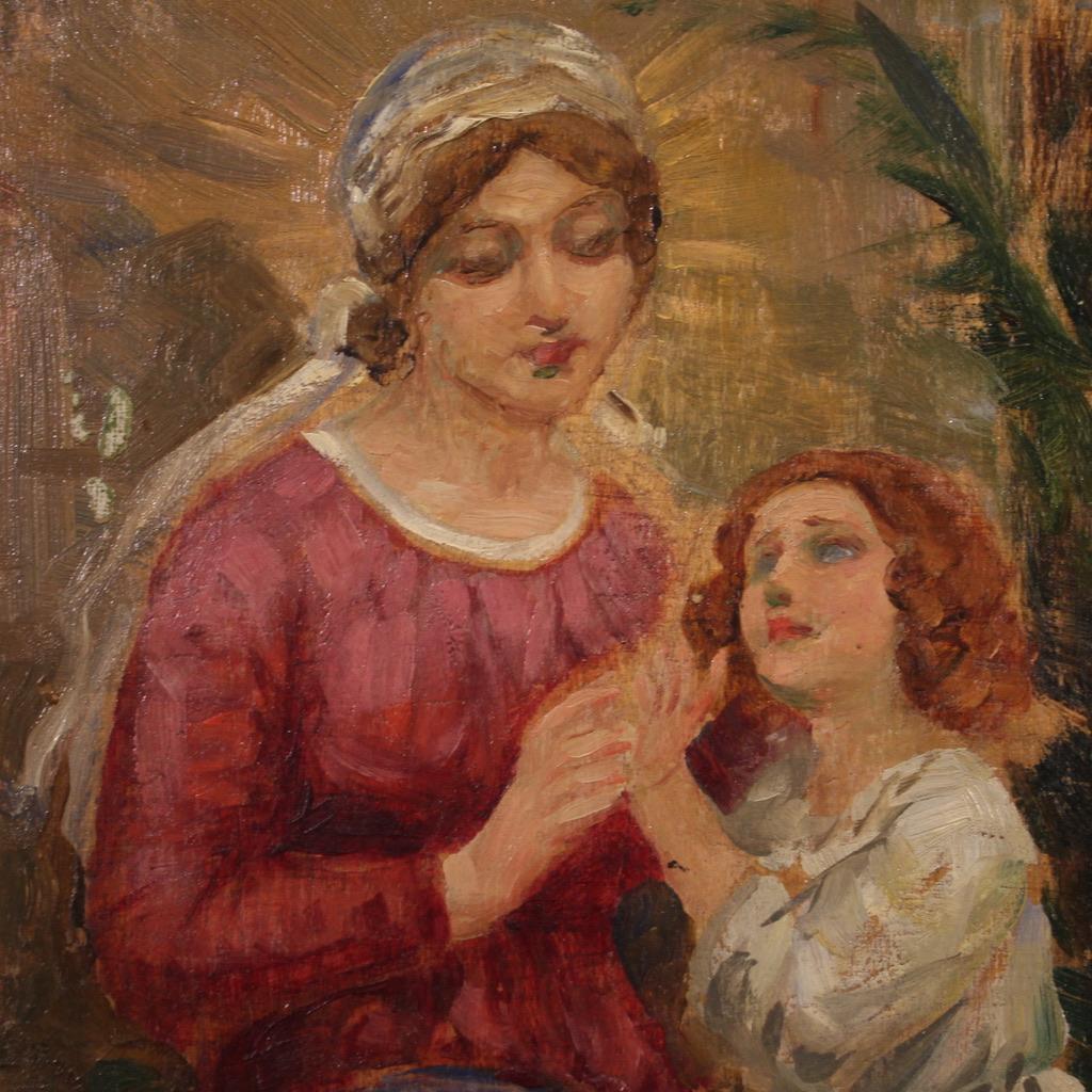 20. Jahrhundert Öl auf Karton Italienisch Signiert Grassis G Gemälde, 1920 (Early 20th Century) im Angebot