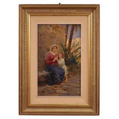 20th Century Oil on Board Italian Signed Grassis G Painting, 1920s