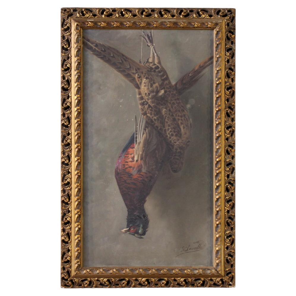 20. Jahrhundert Öl auf Karton Italienisch signiert Gemälde Stillleben mit Wild, 1920er Jahre