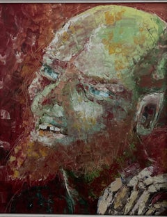 Porträt eines bärtigen Mannes in Öl auf Karton aus dem 20. Jahrhundert von Devaux