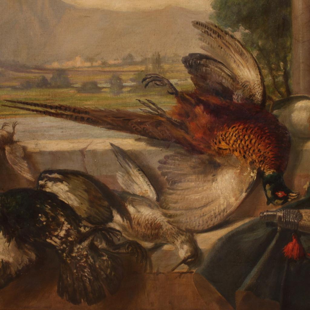 Huile sur toile du 20e siècle Nature morte italienne ancienne signée, 1920 en vente 6