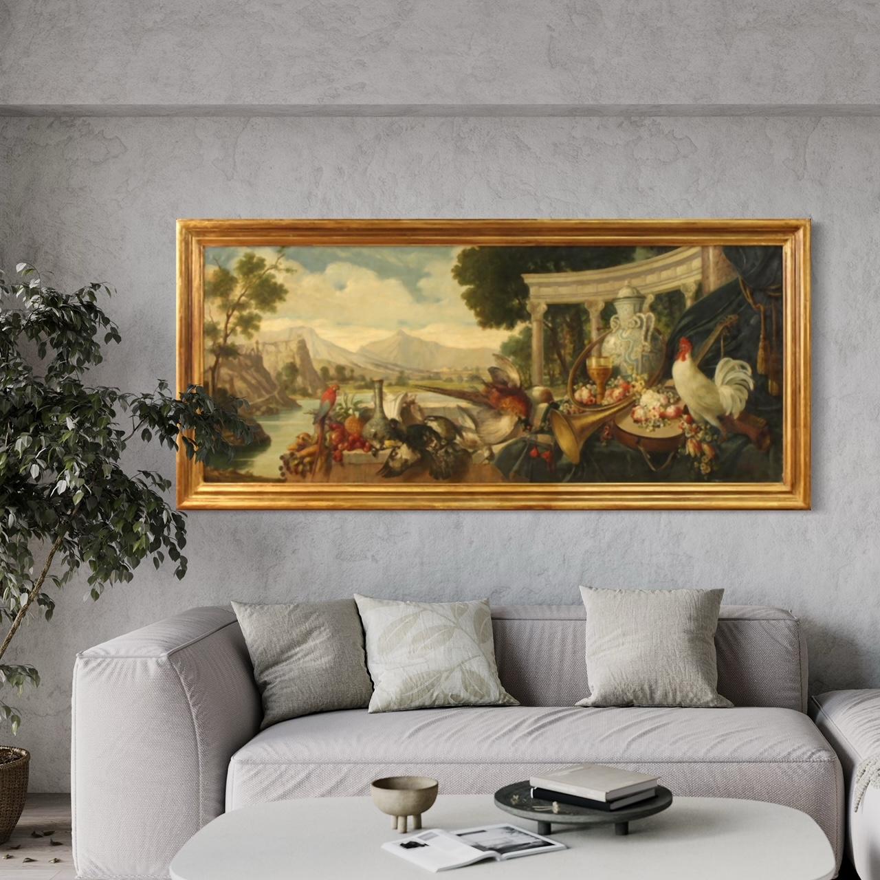 20ième siècle Huile sur toile du 20e siècle Nature morte italienne ancienne signée, 1920 en vente