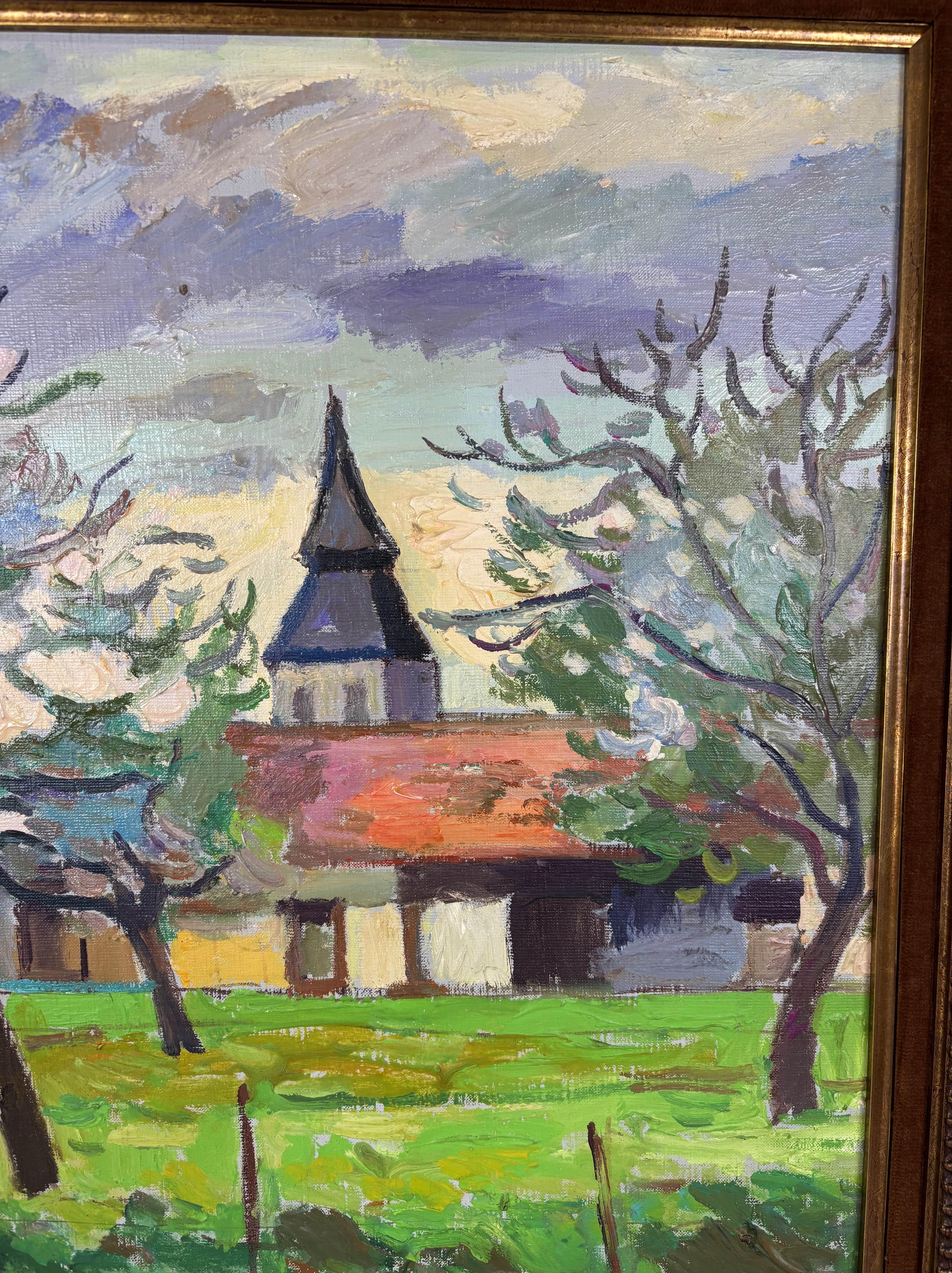 French 20th century Oil On Canvas By Franck Innocent (1912-1983), France For Sale