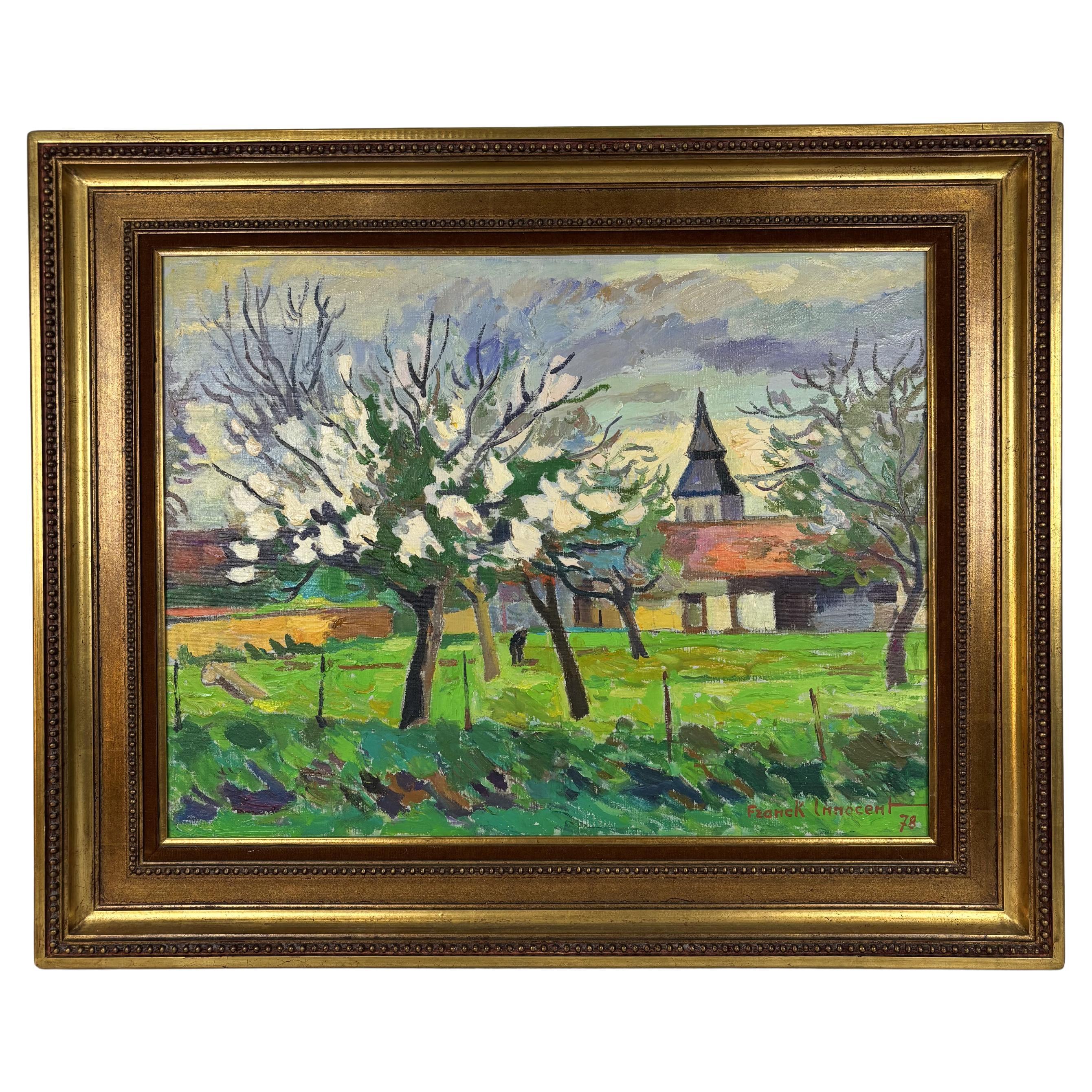 Olio su tela del XX secolo di Franck Innocent (1912-1983), Francia