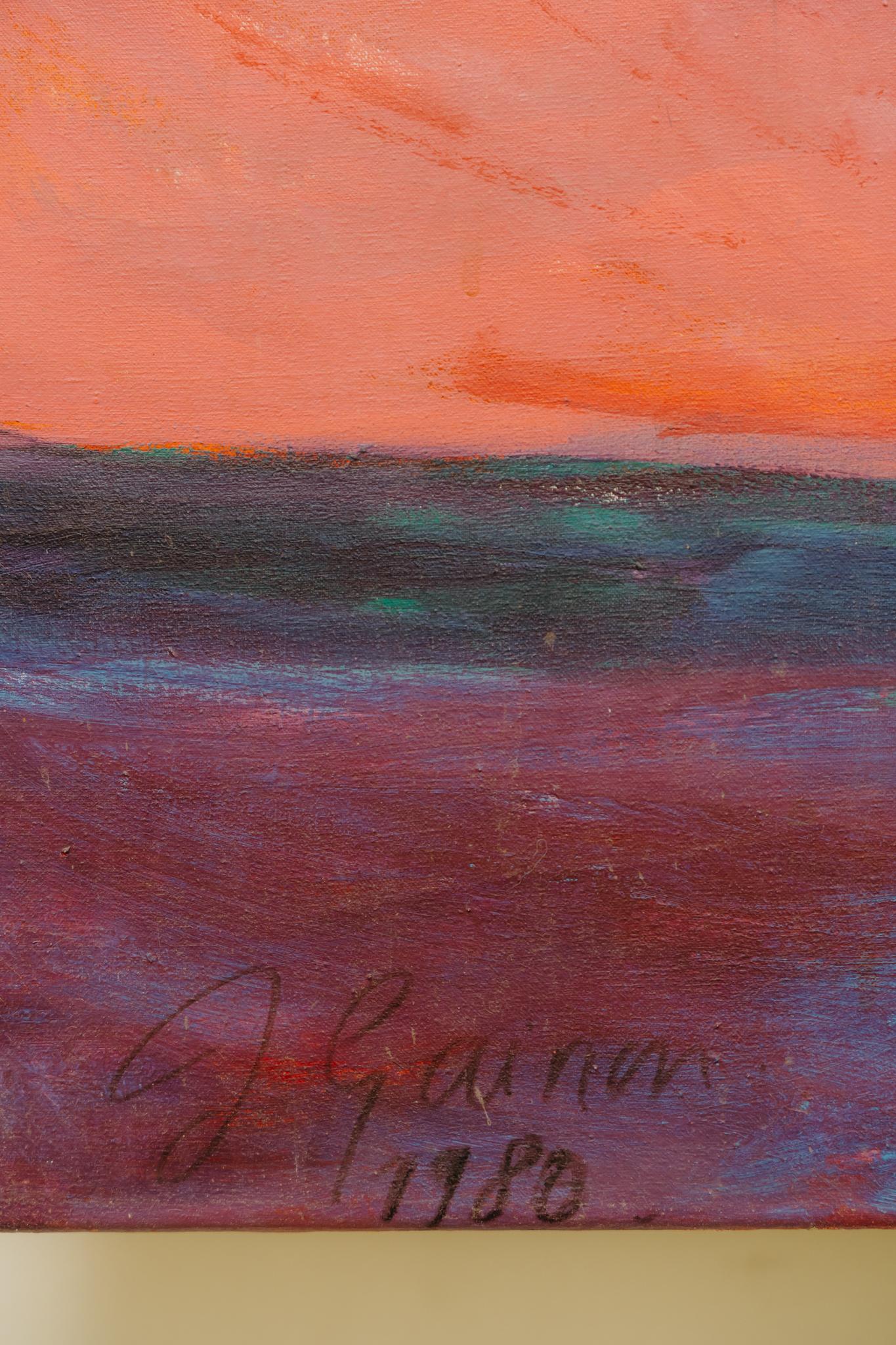 Huile sur toile du 20e siècle de l'artiste française Jacqueline Gainon Bon état - En vente à Brecht, BE
