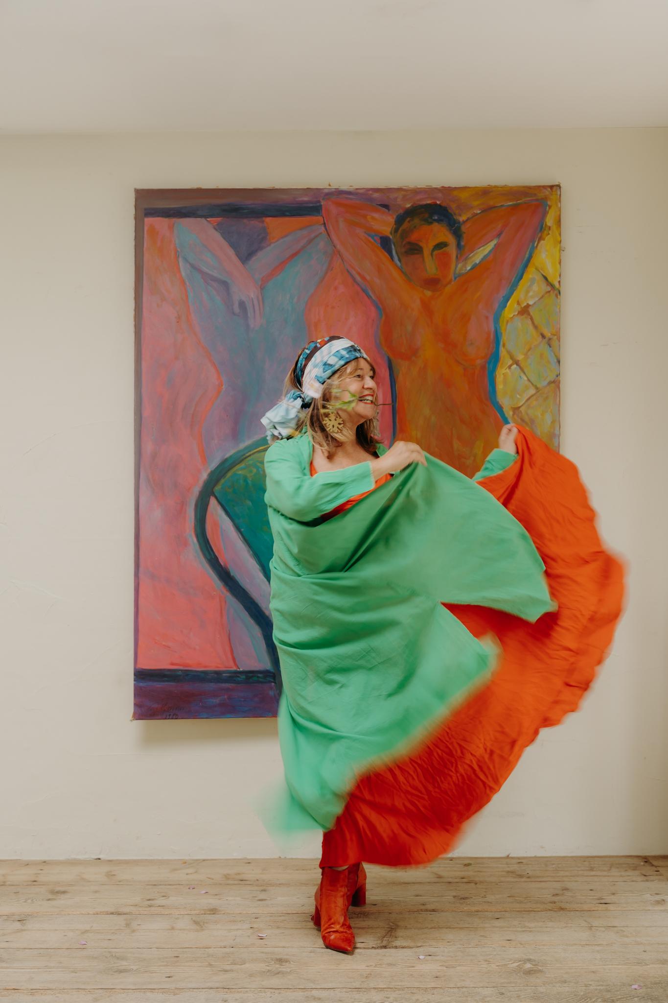 Huile sur toile du 20e siècle de l'artiste française Jacqueline Gainon en vente 2