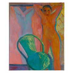 20th century oil on canvas by French artist Jacqueline Gainon