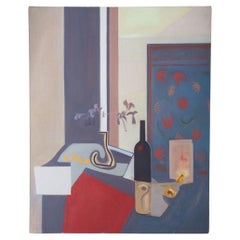 Huile sur toile du 20e siècle - Nature morte cubiste - Tim Anderson