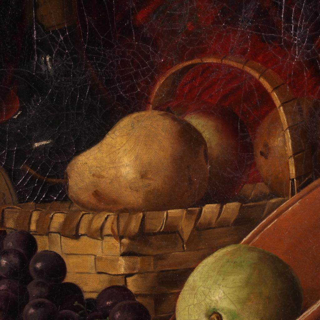 siglo XX Óleo sobre lienzo Pintura holandesa firmada y fechada Naturaleza muerta, 1917 3
