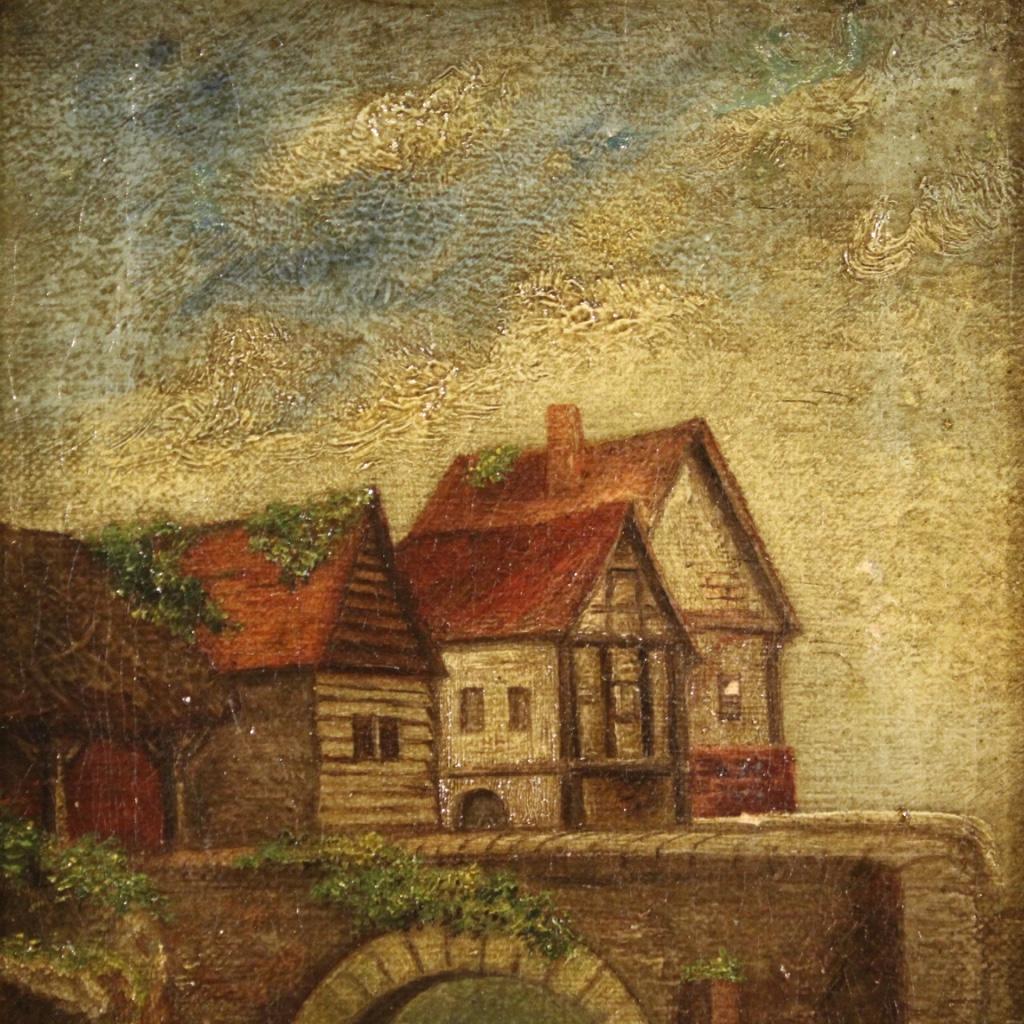 Englisches Landschaftsgemälde des 20. Jahrhunderts, Öl auf Leinwand, 1930 im Zustand „Gut“ im Angebot in Vicoforte, Piedmont
