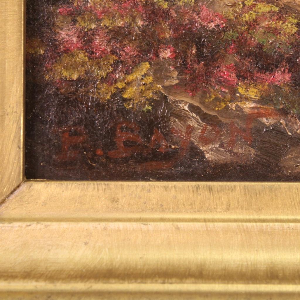20th Century Oil on Canvas French Landscape Painting, 1920 In condizioni buone in vendita a Vicoforte, Piedmont
