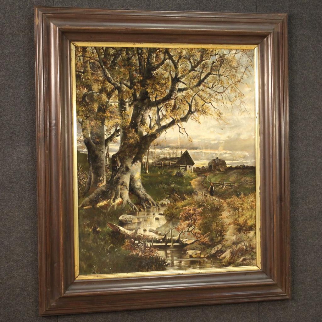 20th Century Oil on Canvas French Landscape Painting, 1950 5