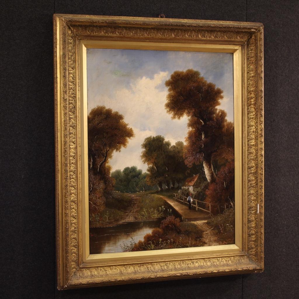 20th Century Oil on Canvas French Landscape Signed Painting, 1930 4