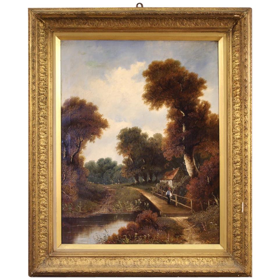 20th Century Oil on Canvas French Landscape Signed Painting, 1930