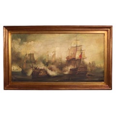 20th Century Oil on Canvas French Signed Seascape Painting, 1954