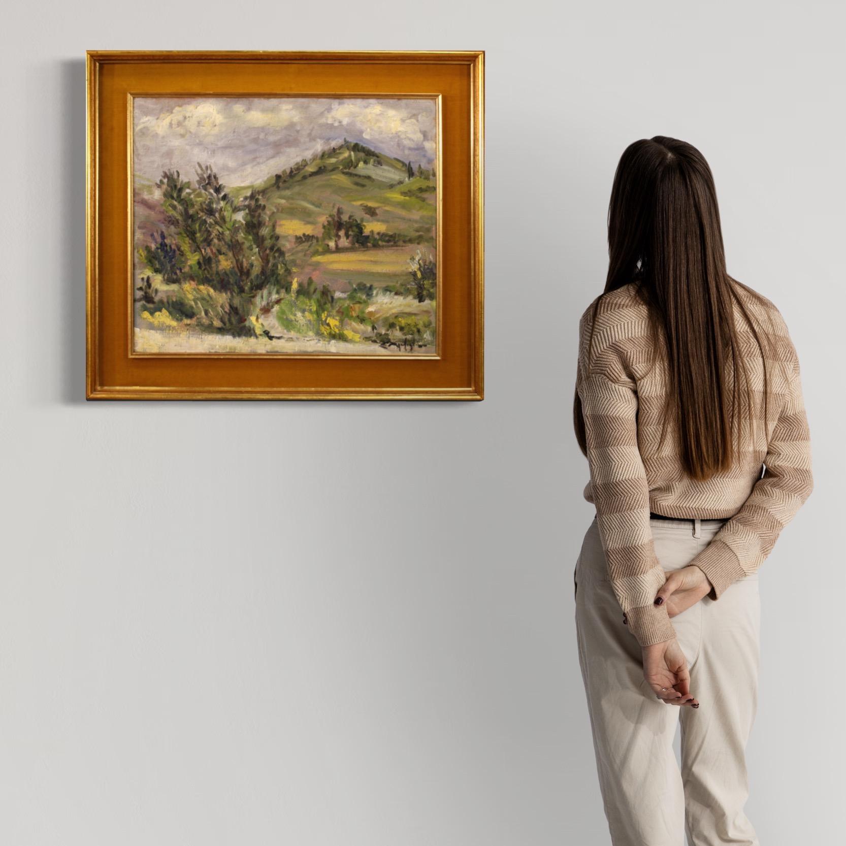 Impressionistisches italienisches Landschaftsgemälde, Öl auf Leinwand, 20. Jahrhundert, signiert, 1960 im Angebot 8