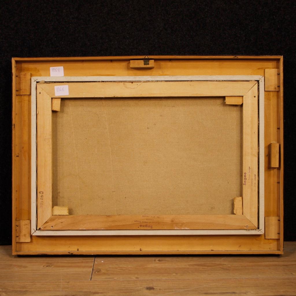Siglo XX Óleo sobre lienzo Pintura de paisaje marino de estilo impresionista italiano, 1960 en venta 5