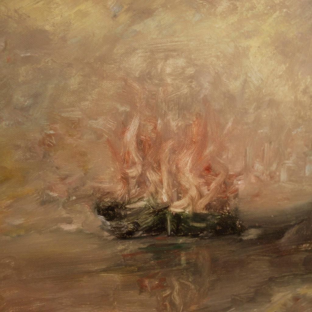 Italienisches Meereslandschaftsgemälde, Öl auf Leinwand, Impressionismus des 20. Jahrhunderts, 1960 im Angebot 1
