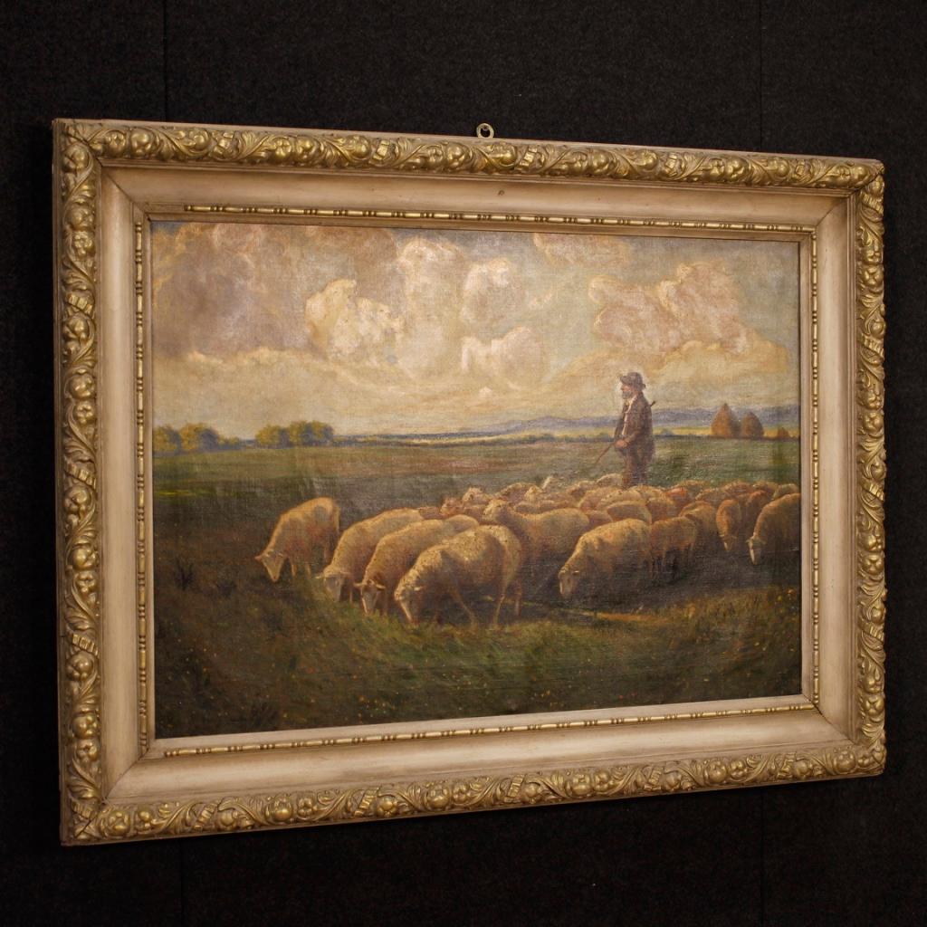 20th Century Oil on Canvas Italian Landscape Painting, 1950 6