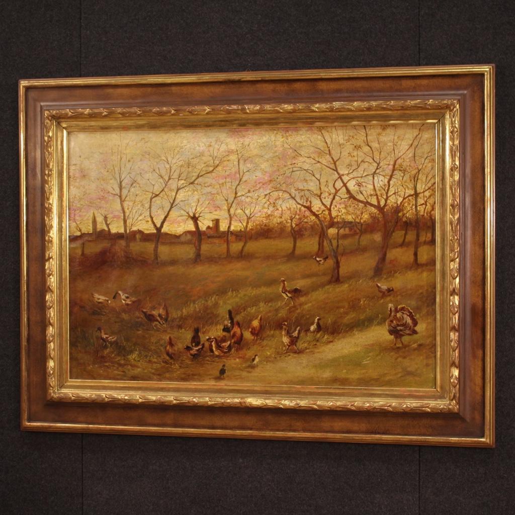 20th Century Oil on Canvas Italian Landscape Painting, 1950 For Sale 7