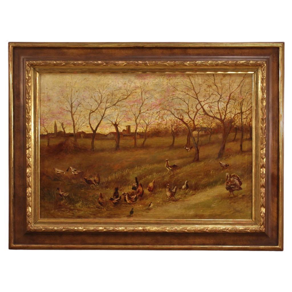 20th Century Oil on Canvas Italian Landscape Painting, 1950