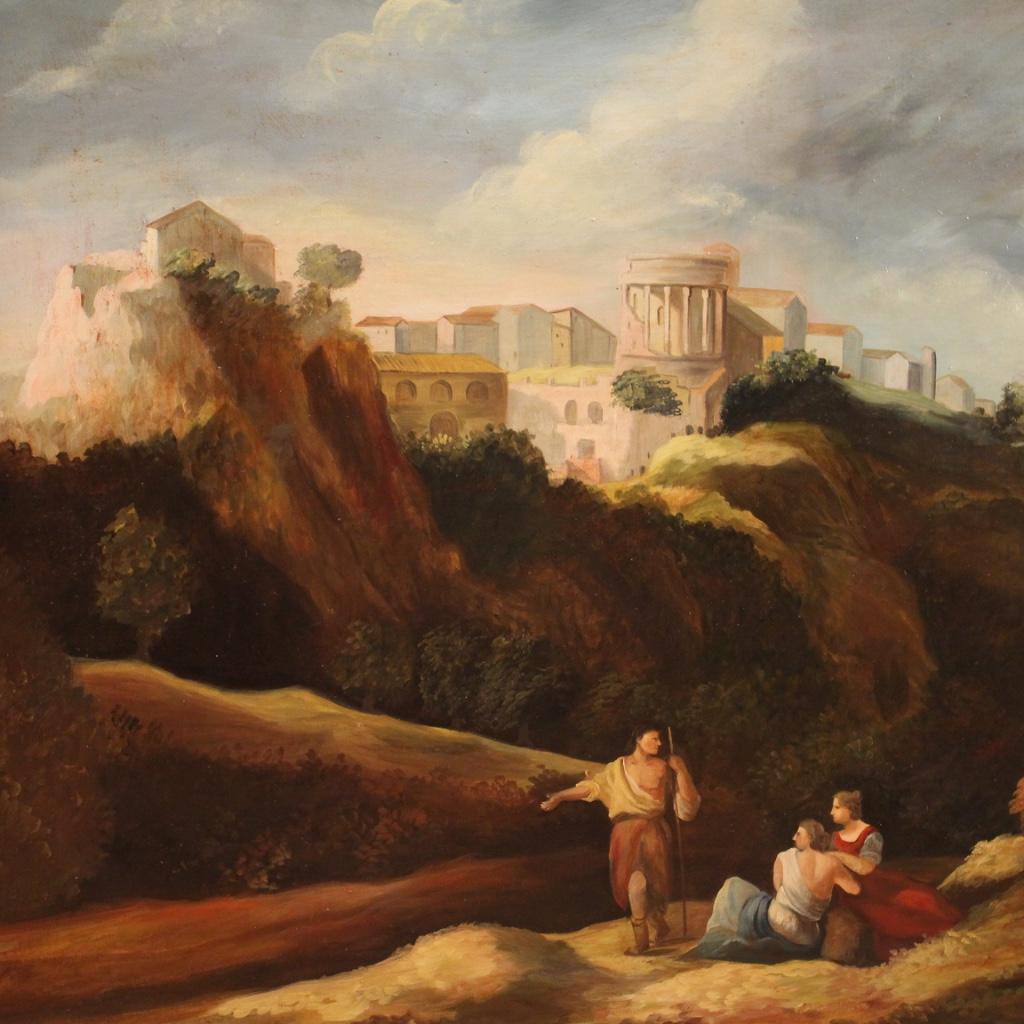 20th Century Oil on Canvas Italian Landscape Painting, 1970 1