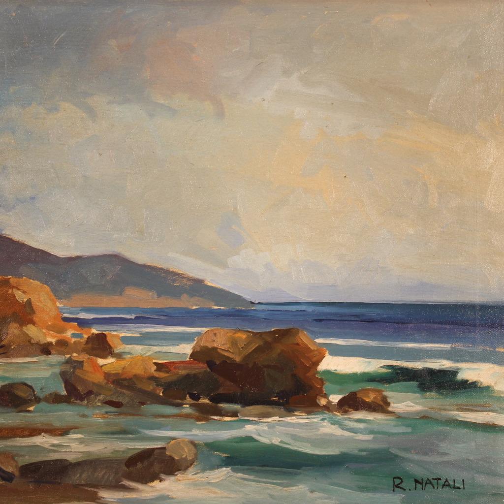 20th Century Oil on Canvas Italian Landscape Painting Signed R. Natali, 1950 4