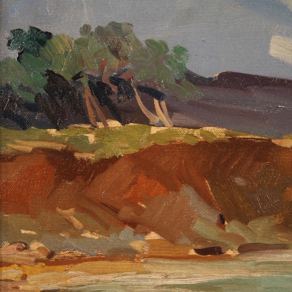 20th Century Oil on Canvas Italian Landscape Painting Signed R. Natali, 1950 8
