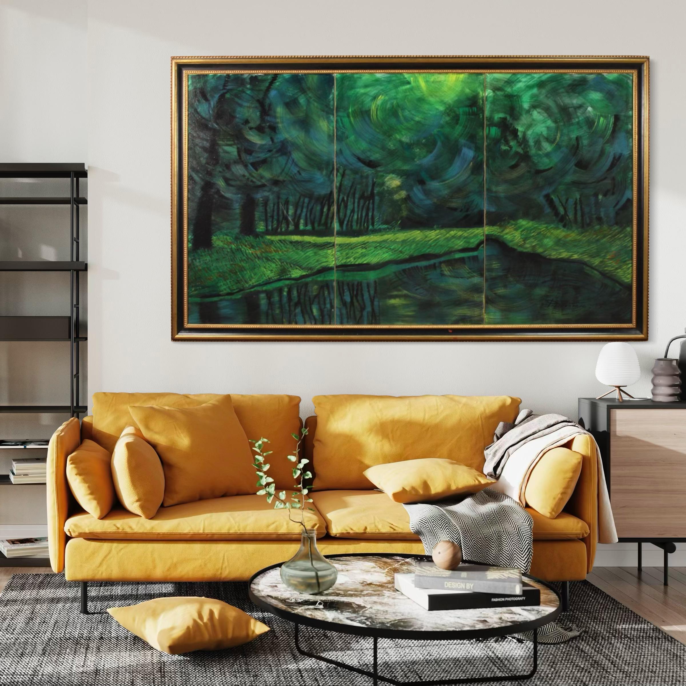 20th Century Oil on Canvas Italian Landscape Signed and Dated Painting, 1993 im Angebot 6