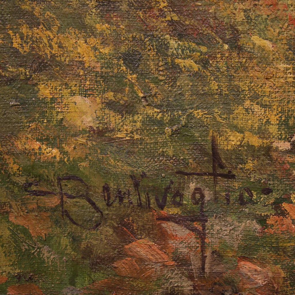 20th Century Oil on Canvas Italian Landscape Signed C. Bentivoglio Painting 1920 (Early 20th Century) im Angebot